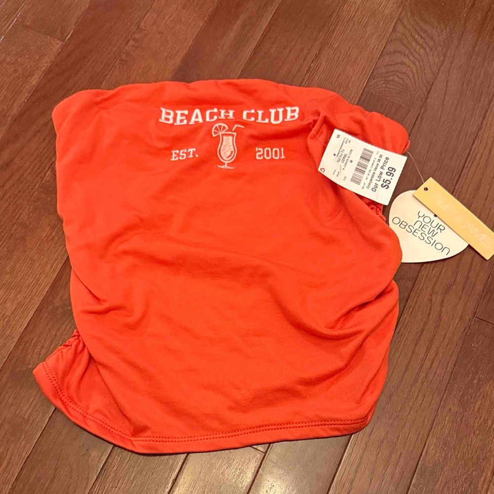 Beach Club Women's Orange Crop Top